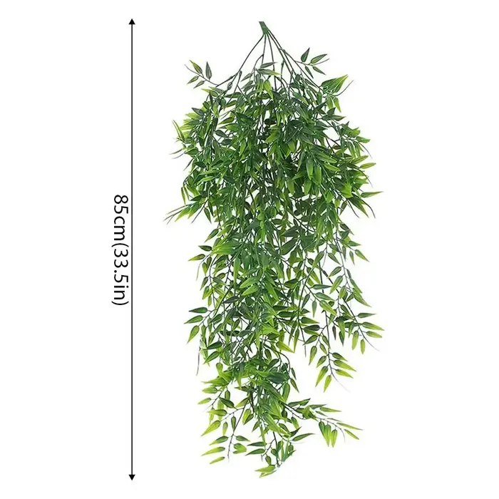 2 pièces de feuilles de bambou artificielles suspendues