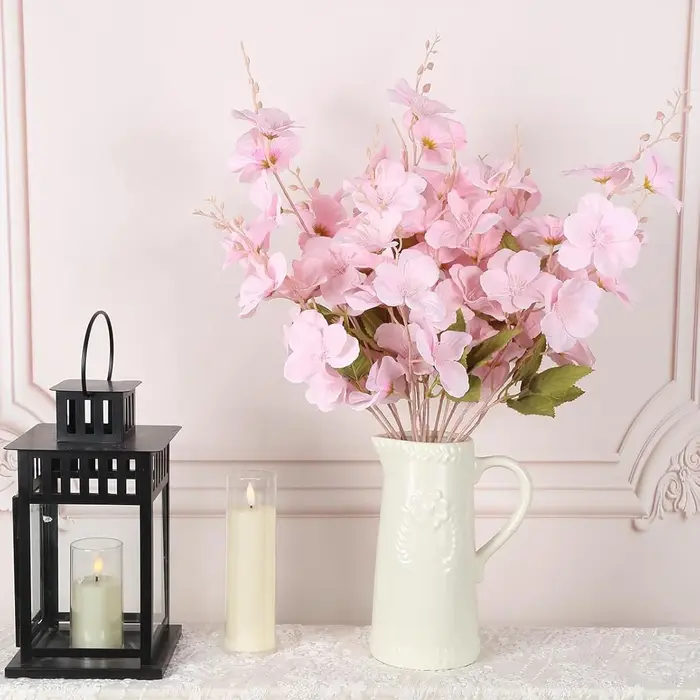Fleurs artificielles en soie de magnolia pour extérieur