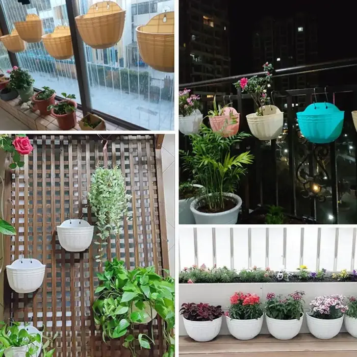 Pot de fleur hydroponique mural avec crochet