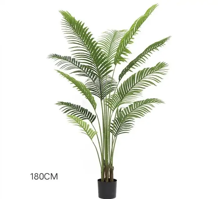 Décor de salon feuilles Hawaii Kwai arbre palmier fleurs en plastique plantes artificielles