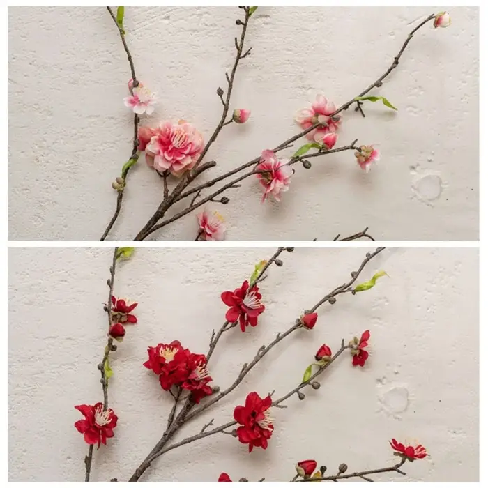 Fleur de pêcher en soie