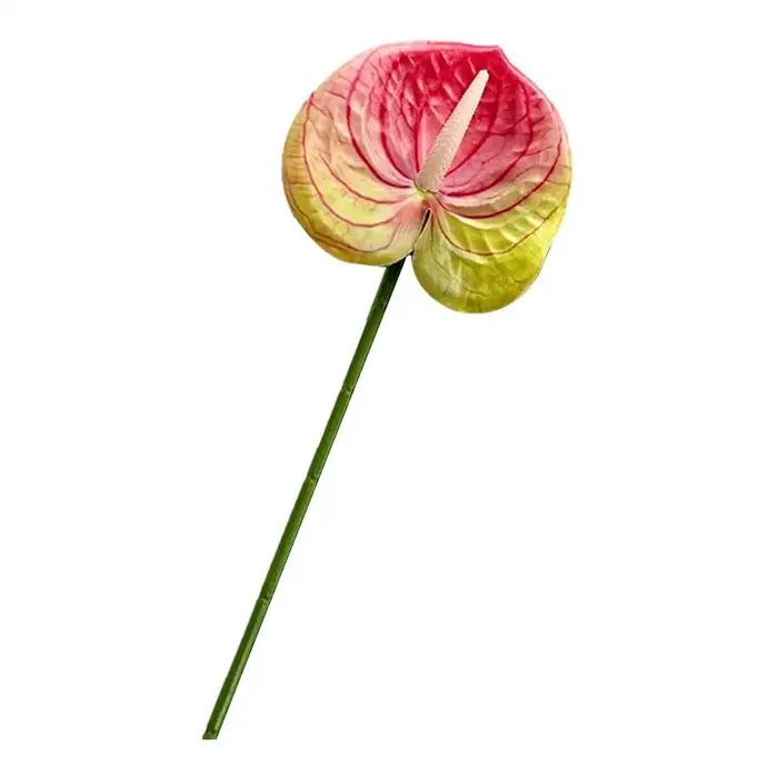 Fleur d'Anthurium Artificielle 62 cm, Fleur Artificielle au Toucher Réel pour Bouquets de Mariage DI