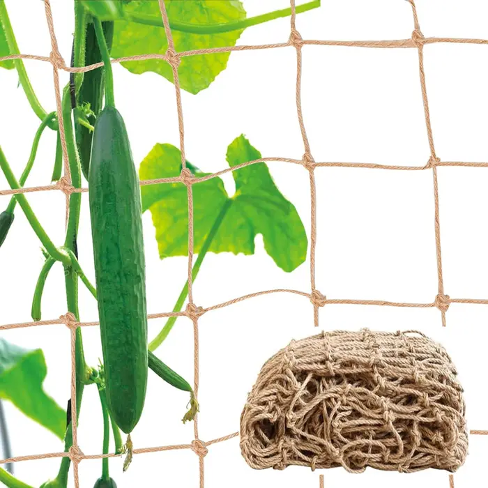 Filet en treillis de Support pour plantes, filet en Jute naturel pour plantes grimpantes de jardin, 