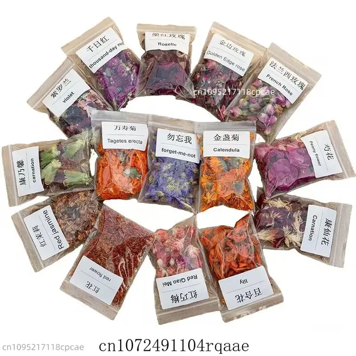 Mélange de fleurs séchées naturelles de qualité supérieure pour la fabrication de savons et de bougies DIY : rose