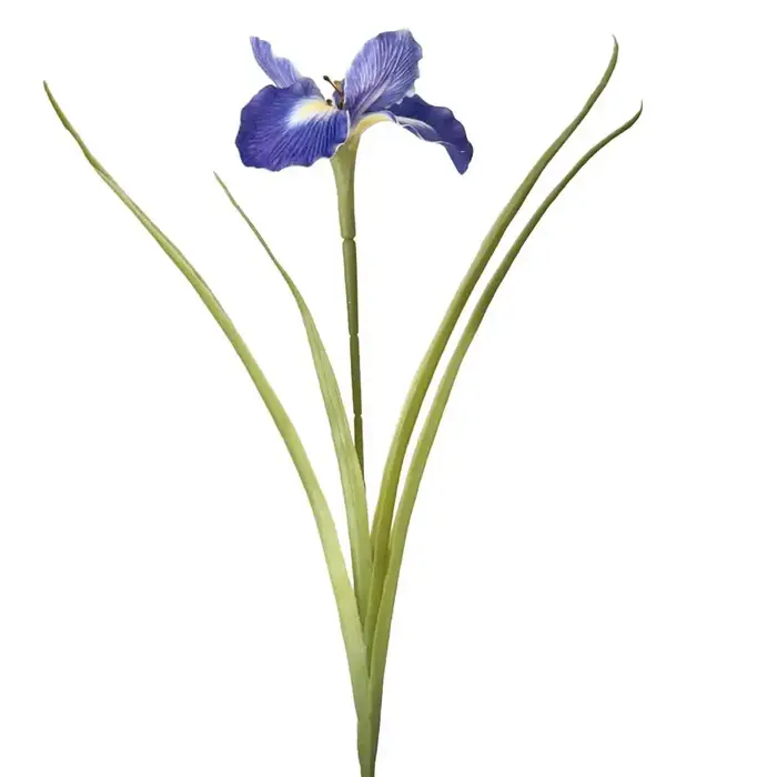 Décoration florale : Bouquet de 26 iris artificiels, aspect naturel, arrangement floral artificiel à