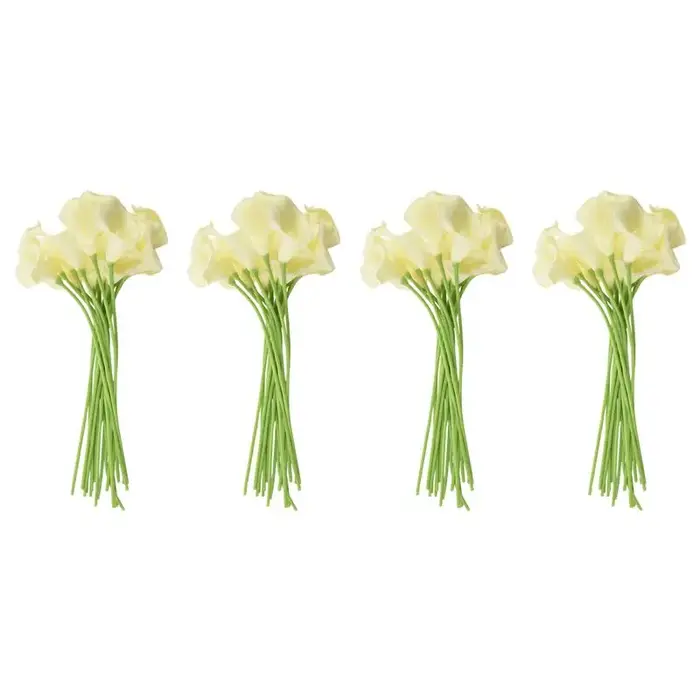 72X Fleurs artificielles de lys Calla à longue tige
