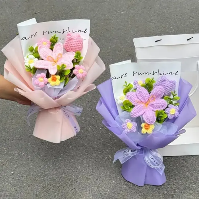Bouquet de fleurs en coton de qualité