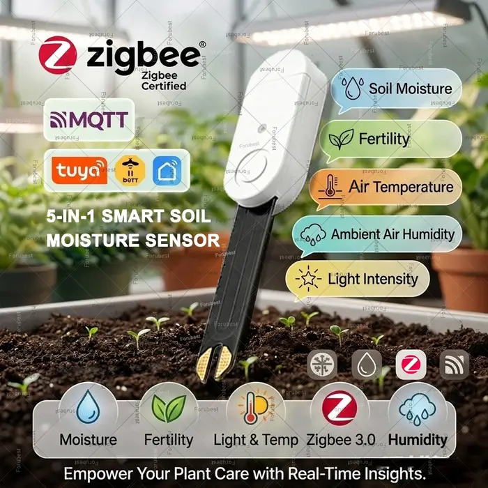 Capteur d'humidité du sol pour plantes Zigbee