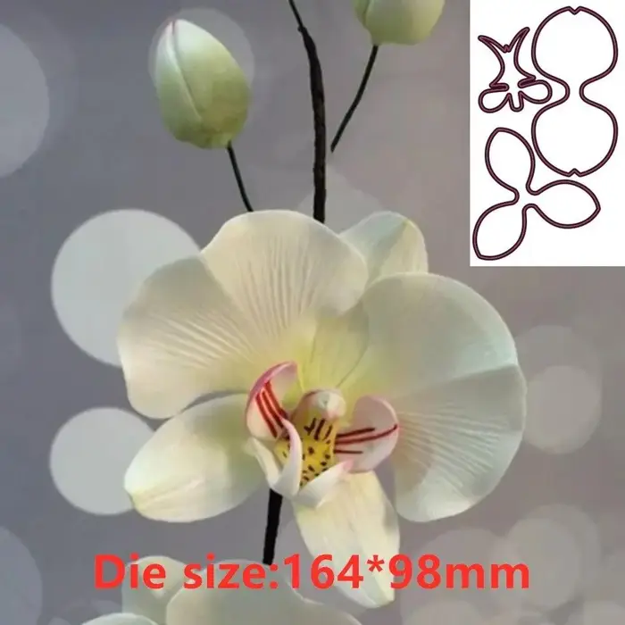 Matrices découpées en métal fleur d'orchidée