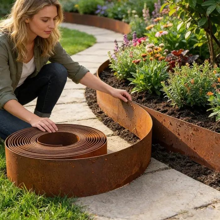 Bordure de jardin moderne en acier