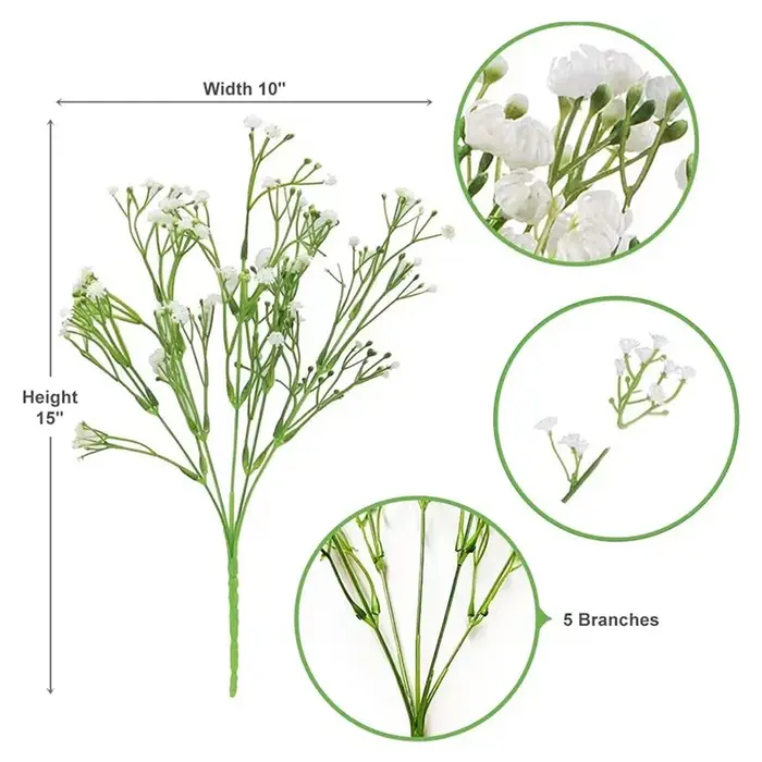 Fleurs artificielles pouvez-vous psophila blanches
