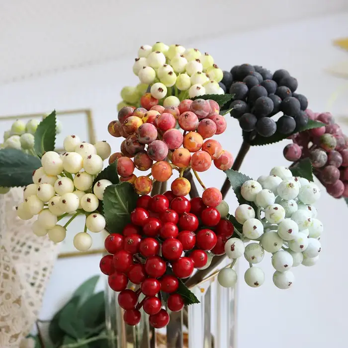 Berry Fleurs Artificielles Bouquet En Plastique Faux
