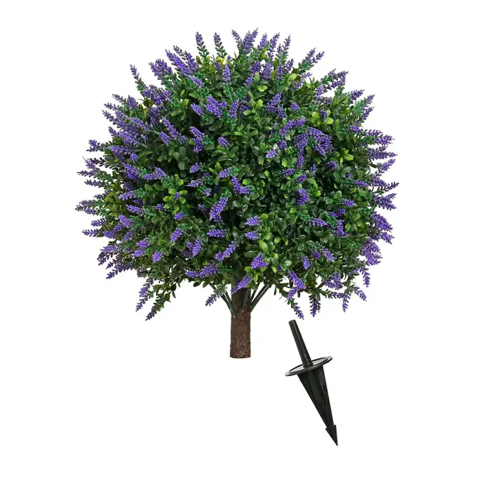 Arbre artificiel, plante en pot de lavande, verdure artificielle, résistant aux UV, monté au sol, ad