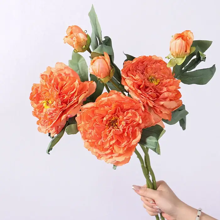 Fleurs artificielles pivoine Rose fleurs en soie pour mariage bureau salle fête maison Bouquet faux arrangements de fleurs Table décor à la maison