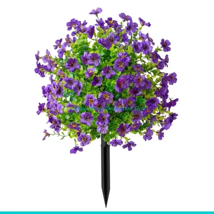 H7BF – plante à fleurs artificielles avec piquet, pour jardin, Patio, porche, extérieur