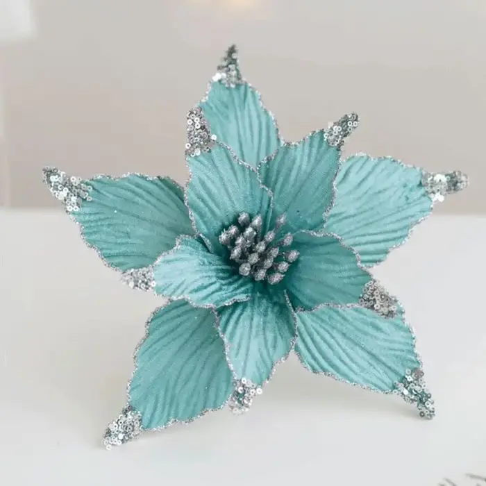 Fleurs de Noël scintillantes de haute qualité