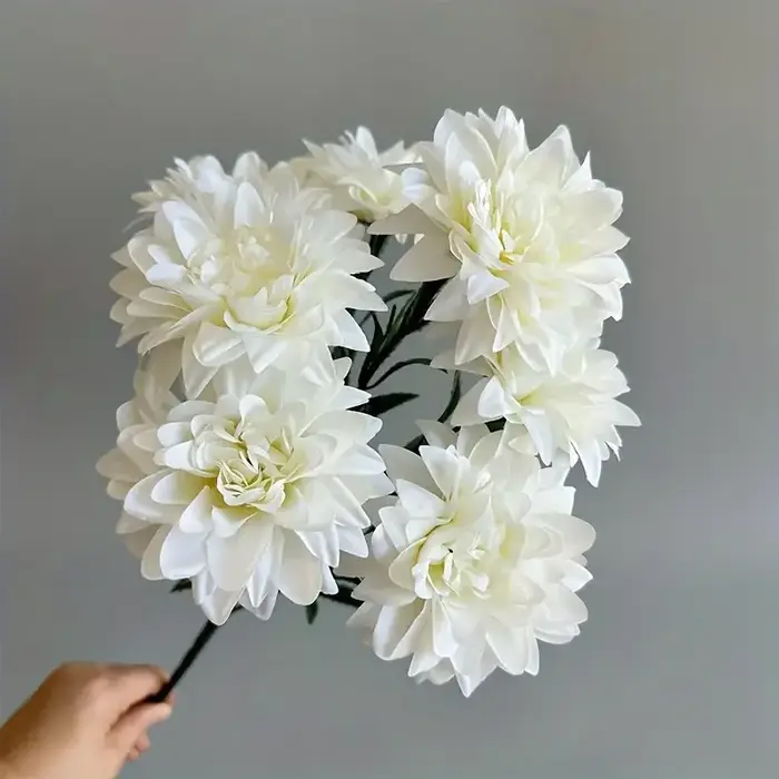 Bouquet de Dahlia artificielles à 7 têtes
