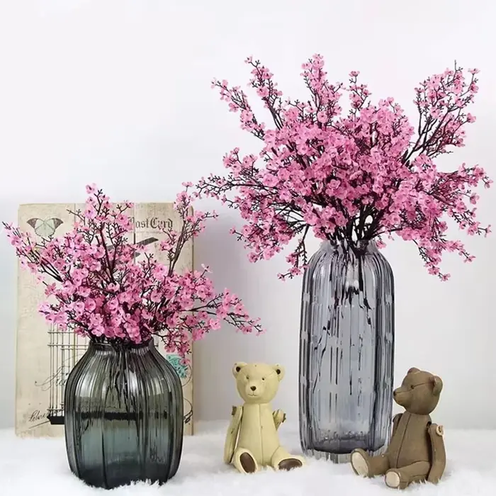 Gypsophila fleurs artificielles branche blanche haute qualité souffle de bébé fausse plante Brial Bouquet maison