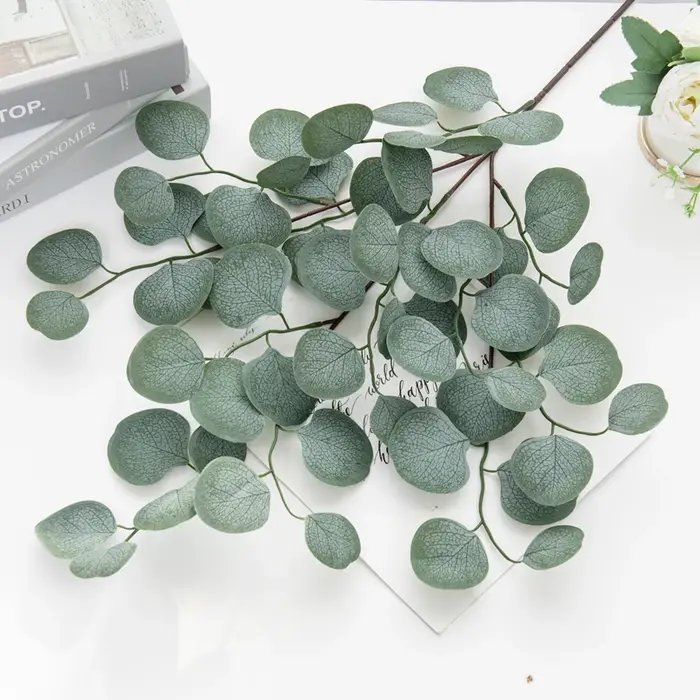 Plantes artificielles feuille d'eucalyptus vigne saint valentin décoration Vase maison chambre mariage jardin arc de roses Scrapbooking fausses fleurs