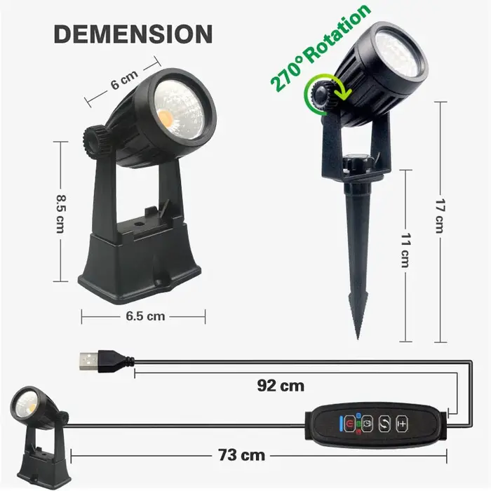 Spot LED USB pour plantes d'intérieur