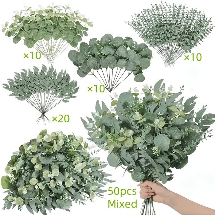 50/90 Pièces de Fleurs Artificielles