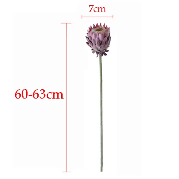 1 pièces 63cm artificiel haut de gamme unique nordique flocage artichaut fleur décoration de la maison accessoires de photographie de mariage
