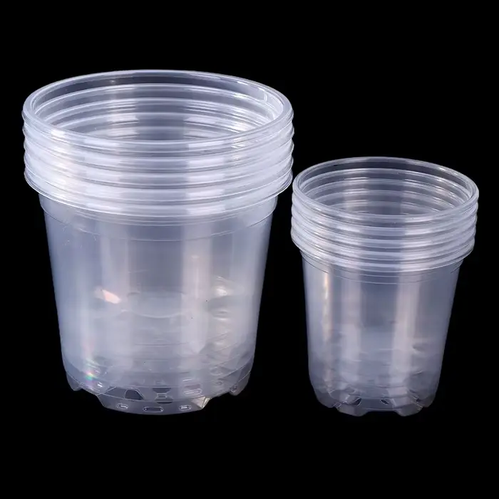 Pot de fleurs en plastique Transparent