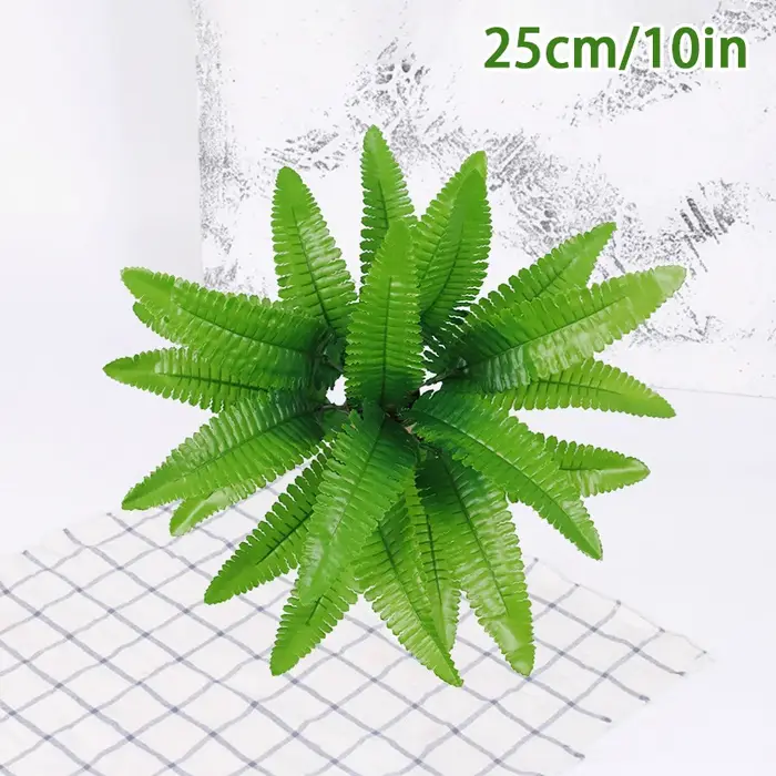Fougère Boston artificielle réaliste, fausses plantes en plastique, décorations, degré UV, extérieur