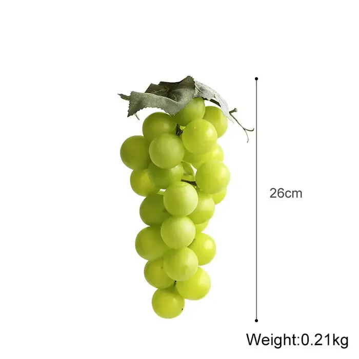 Modèle de raisin vert réaliste Qingwang, fruits artificiels, accessoires alimentaires factices pour 