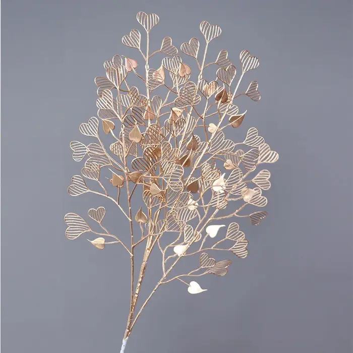 Fleur artificielle de noël décoration plantes artificielles dorées feuille maison fête de mariage