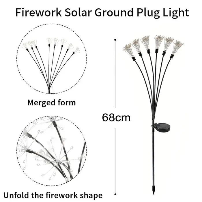 Lampes solaires LED en forme de fleur
