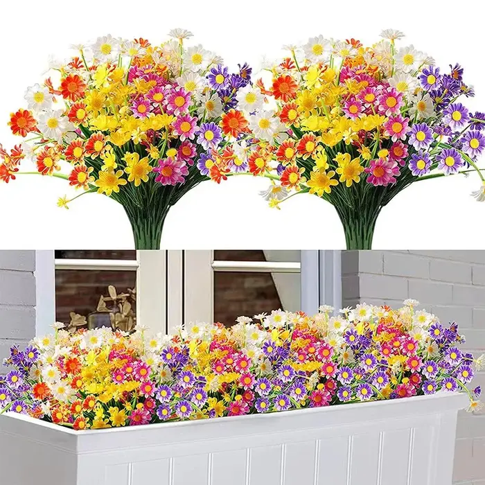 Fleurs de marguerites artificielles pour l'extérieur