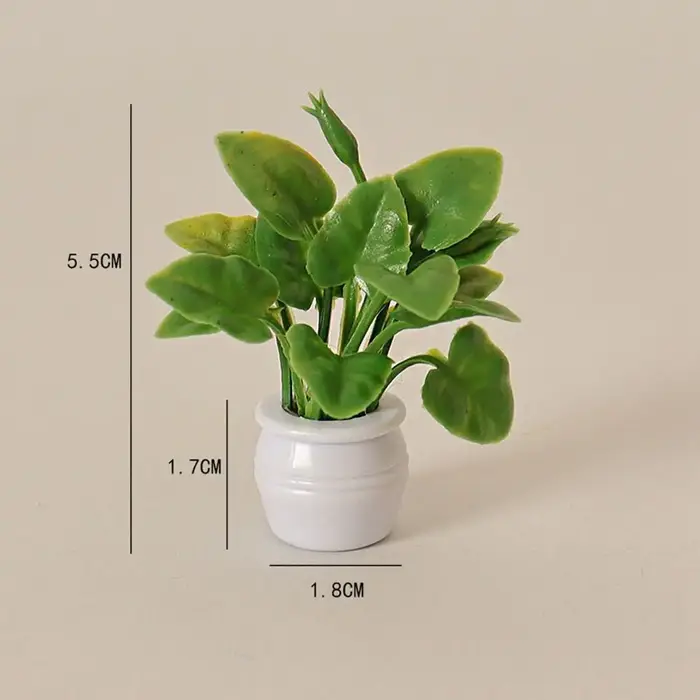 Vase de simulation en plastique l'inventaire, maison de courses, plante Luo verte, fleur finie, modè