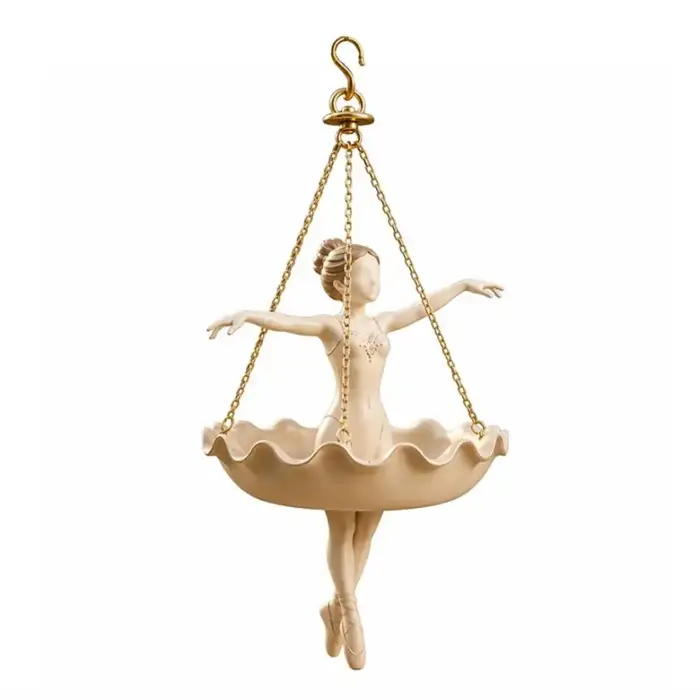 Pot de fleurs suspendu en résine en forme de ballerine, pour plantes suspendues d'intérieur, balcon,