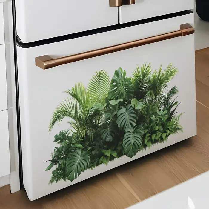 Autocollants muraux de feuilles de palmier tropicales et de monstera