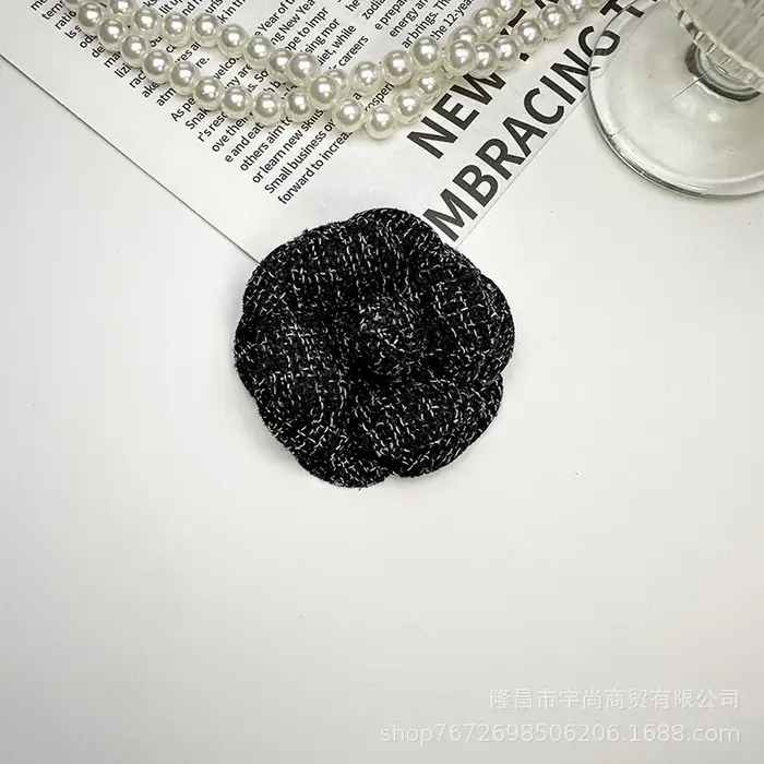 Broche Fleur de Camélia 6,5 cm pour Femme, Bijou de Boutique, Accessoire de Mode, Épingle, Cadeau po