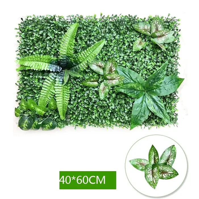 Simulation suspendue de tortue à trois branches, 40x60cm, feuilles arrière, murs de plantes, décorat