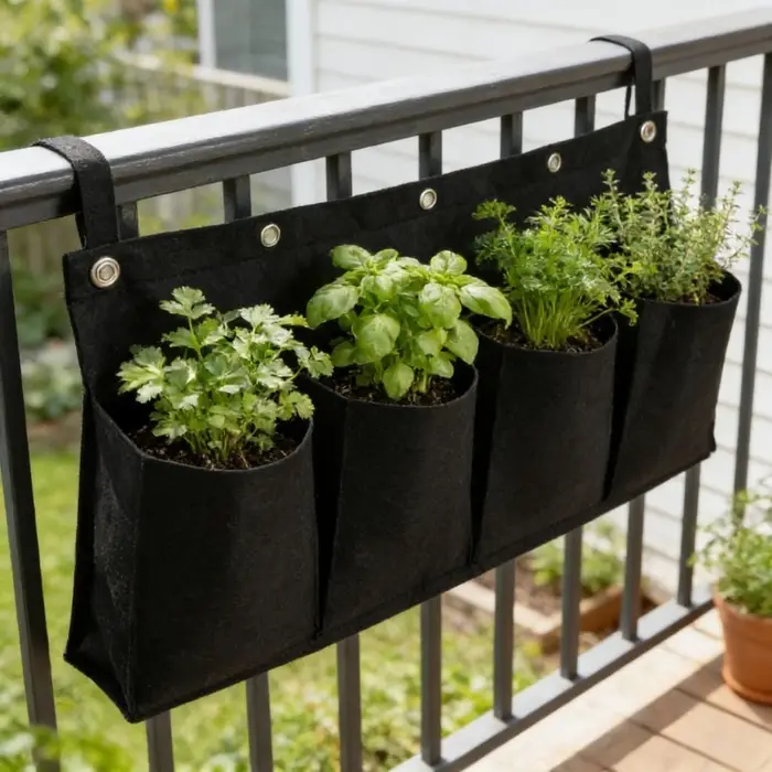 Sac de culture en feutre noir pour plantes