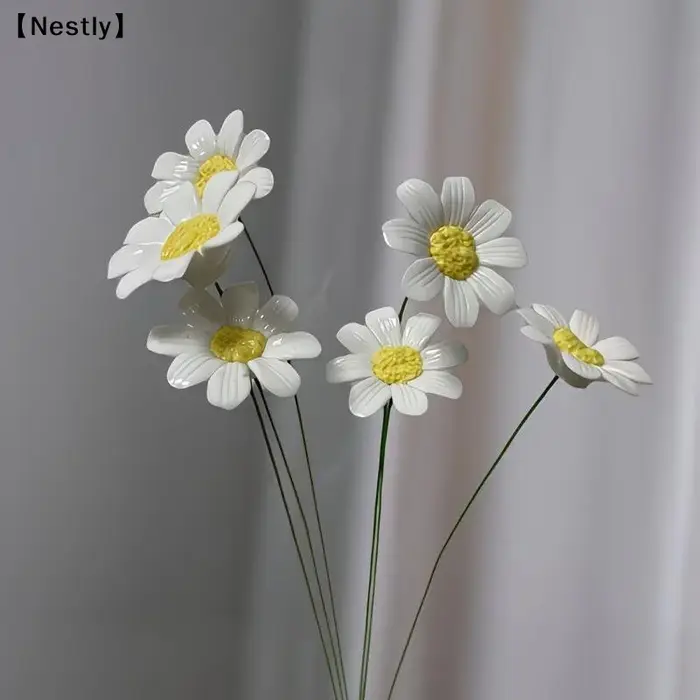 6/8/10 pièces de fleurs en céramique
