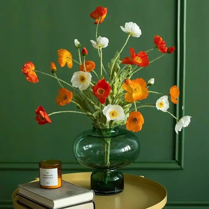 Bouquet de fleurs artificielles à 4 têtes