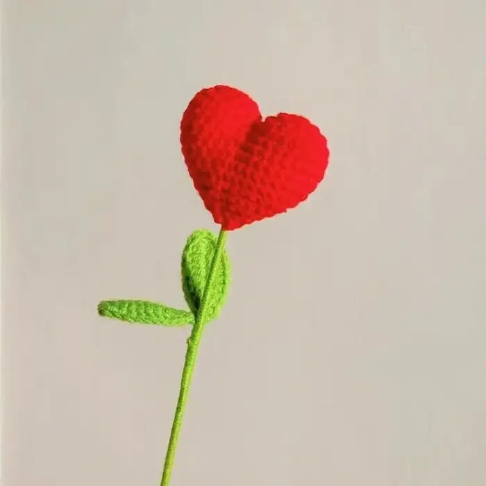 Bouquet de cœur en Crochet fait à la main