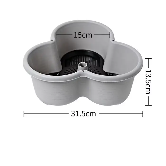Jardinière verticale empilable multi-niveaux en plastique avec roulettes mobiles pour fraises