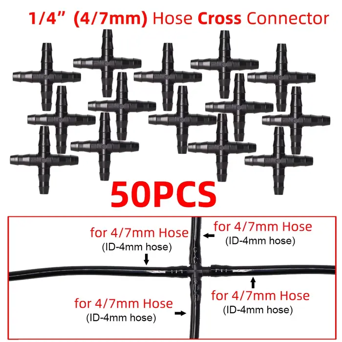 Connecteurs de tuyau d'arrosage de jardin 4/7mm, raccords d'irrigation goutte-à-goutte, raccords pou