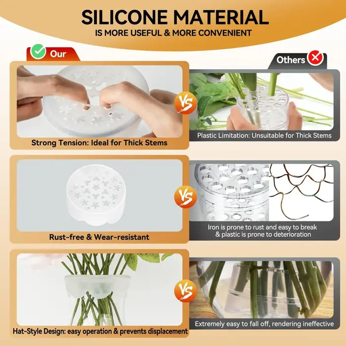 Grille de composition florale en silicone