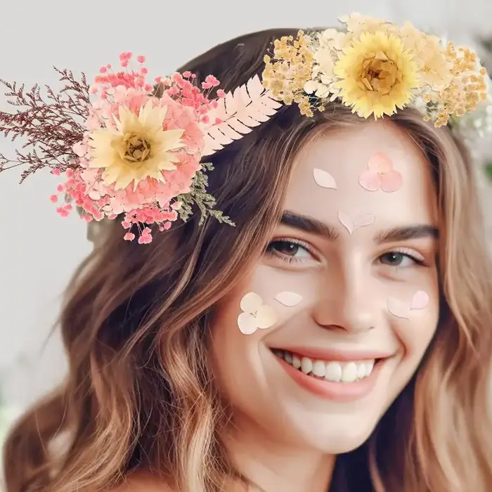 Kit de Matériaux DIY pour Artisanat Floral : Fleurs Séchées Réalistes et Multicolores pour Bougies