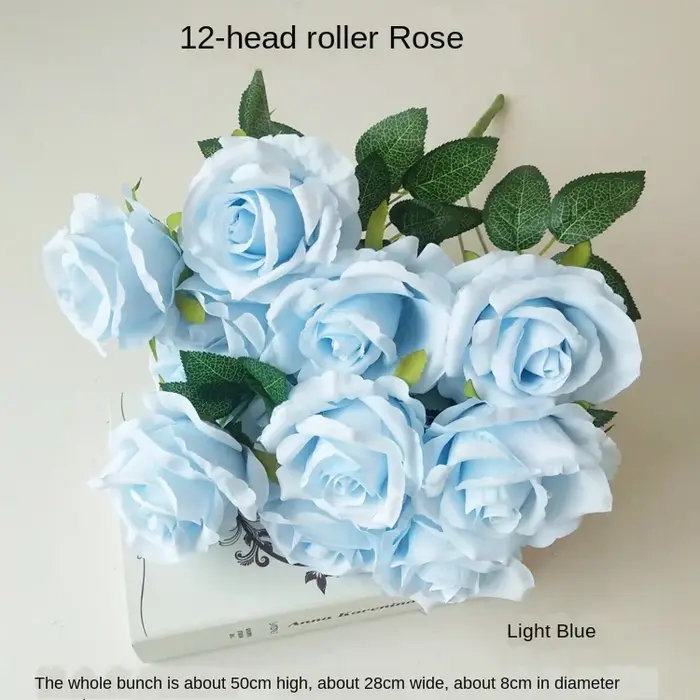 Roses artificielles série bleue