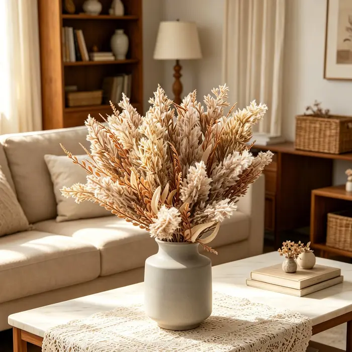 Plantes artificielles, roseaux, couronnes de mariage, décorations de jardin extérieur, cadeaux DIY, fleurs, bouquets de mariée, guirlandes, décorations de festival, de maison, de chambre et de table