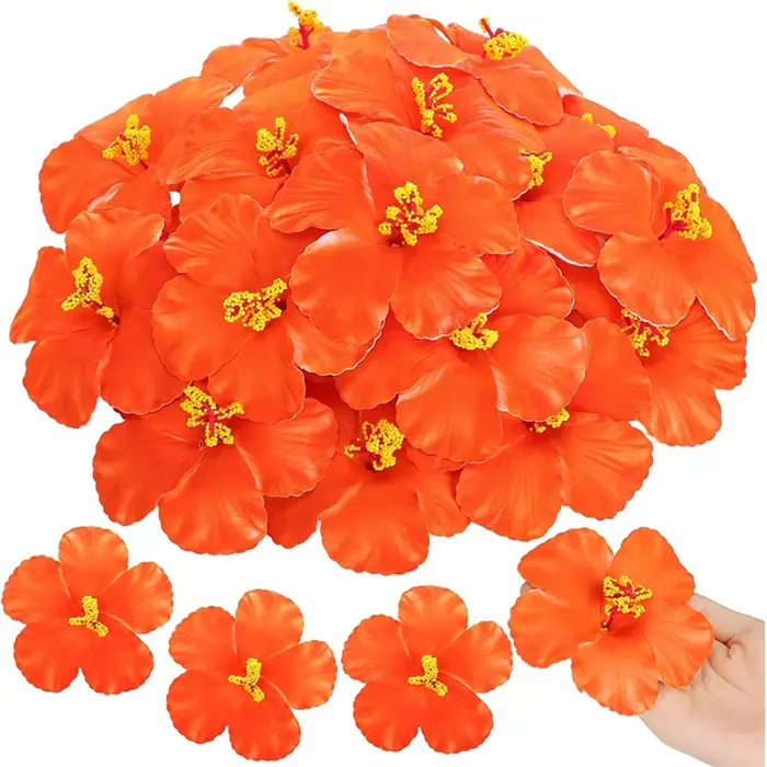 5/10 pièces de fleurs d'hibiscus hawaïennes de 9