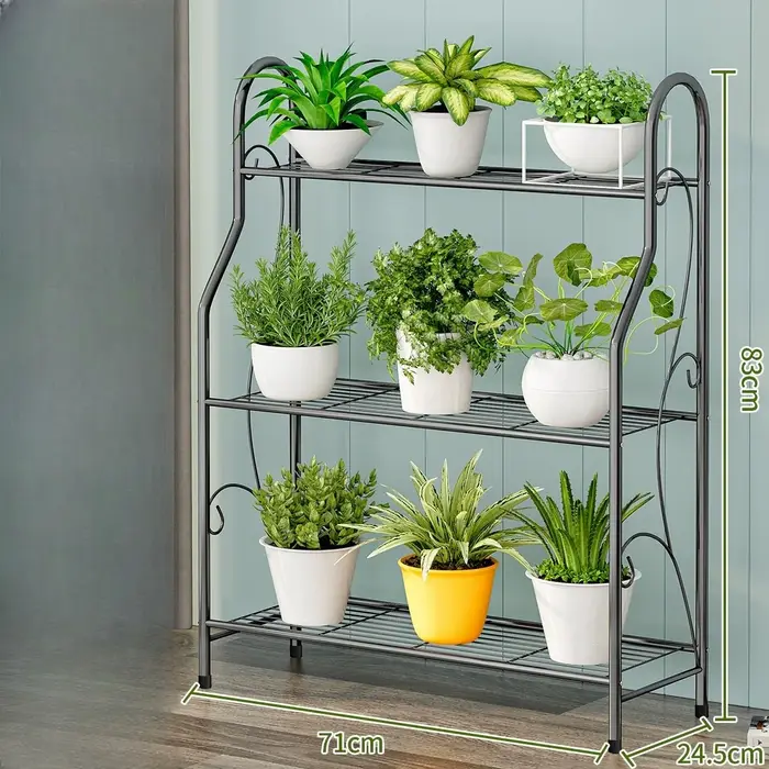 Support de fleurs à 3 niveaux, ferronnerie multifonctionnelle, support de fleurs Simple et moderne, 