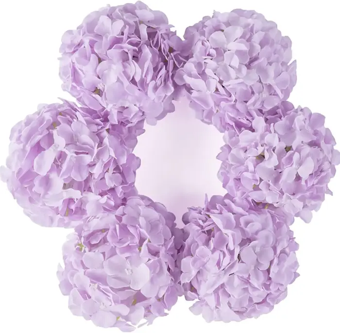 Lot de 6 têtes de fleurs d'hortensia en soie de 8.7 pouces, avec tiges, fausses fleurs d'hortensia p